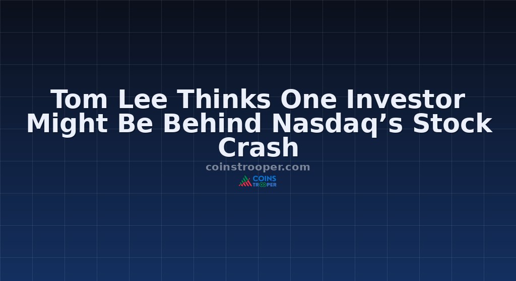 Tom Lee Thinks One Investor Might Be Behind Nasdaq’s Stock Crash