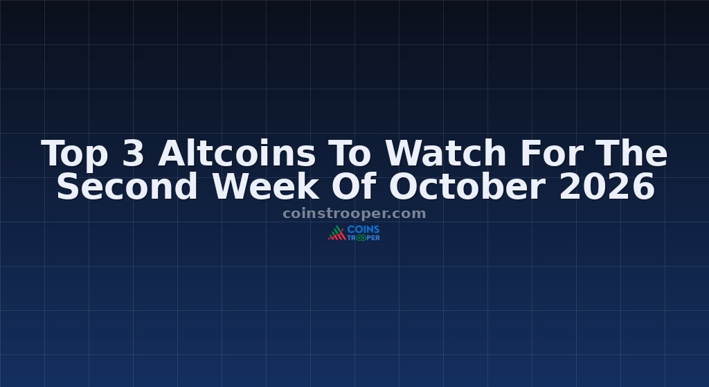 Top 3 Altcoins To Watch For The Second Week Of October 2026