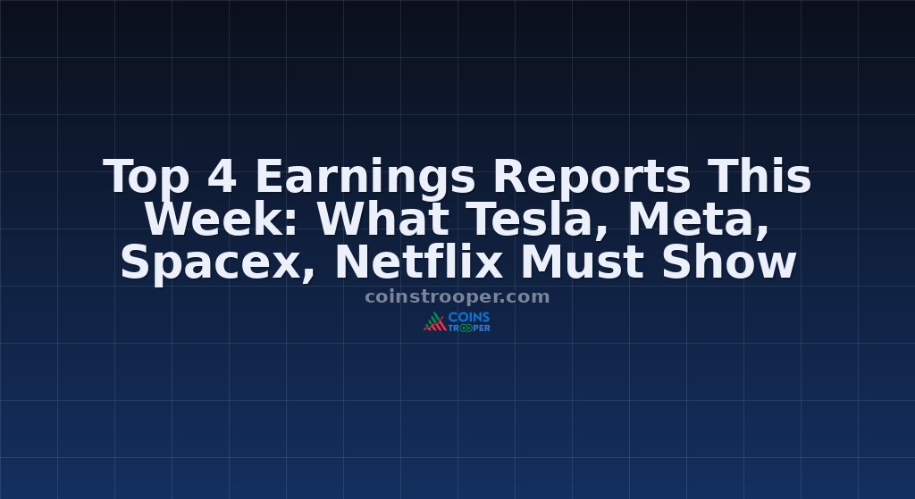Top 4 Earnings Reports This Week: What Tesla, Meta, Spacex, Netflix Must Show