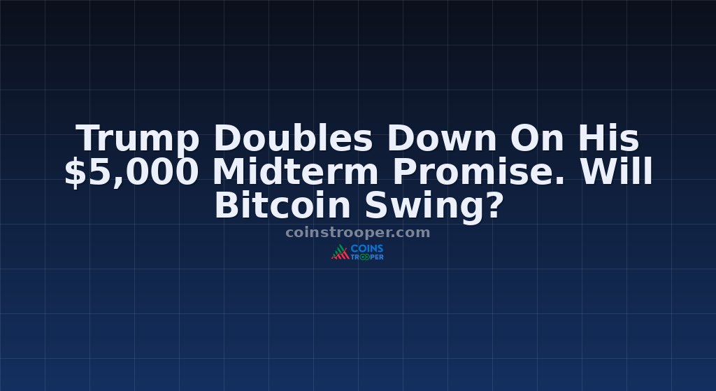 Trump Doubles Down On His $5,000 Midterm Promise. Will Bitcoin Swing?