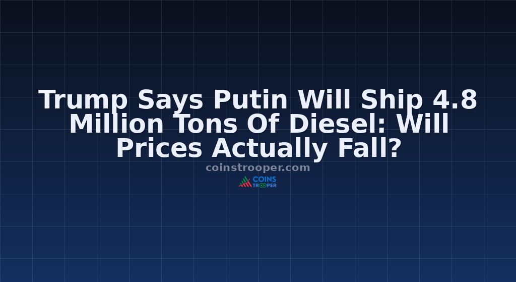 Trump Says Putin Will Ship 4.8 Million Tons Of Diesel: Will Prices Actually Fall?
