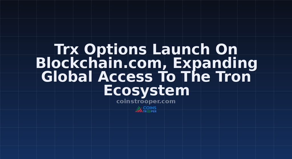 Trx Options Launch On Blockchain.com, Expanding Global Access To The Tron Ecosystem