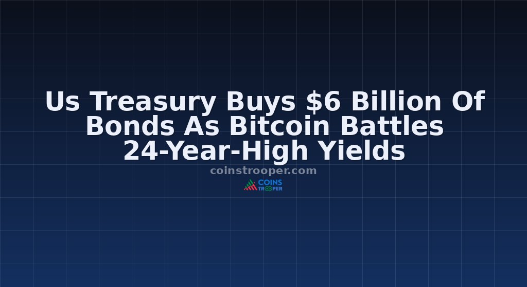 Us Treasury Buys $6 Billion Of Bonds As Bitcoin Battles 24-Year-High Yields