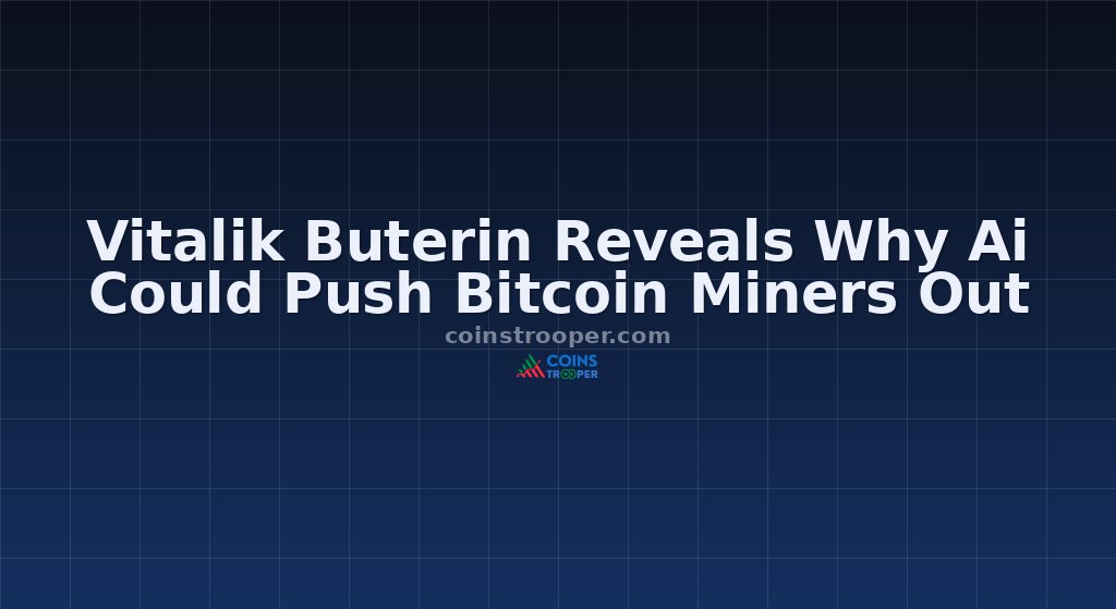 Vitalik Buterin Reveals Why Ai Could Push Bitcoin Miners Out