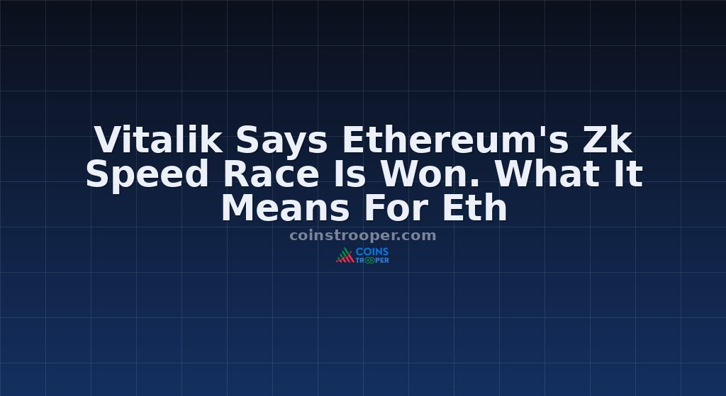 Vitalik Says Ethereum's Zk Speed Race Is Won. What It Means For Eth