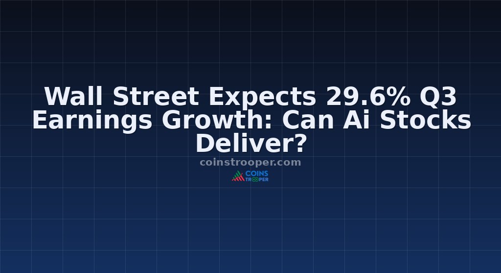 Wall Street Expects 29.6% Q3 Earnings Growth: Can Ai Stocks Deliver?