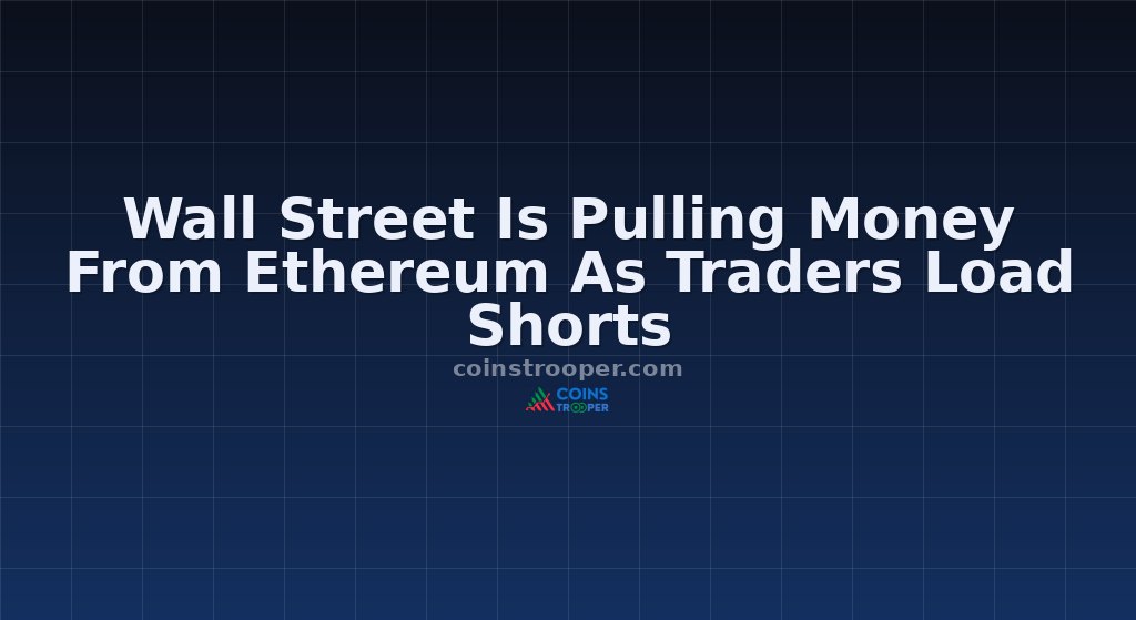 Wall Street Is Pulling Money From Ethereum As Traders Load Shorts