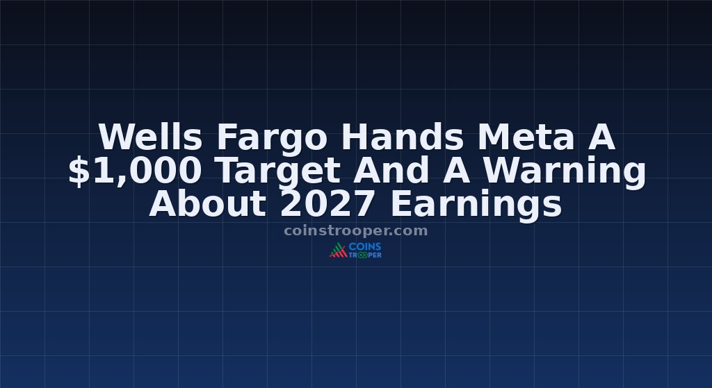 Wells Fargo Hands Meta A $1,000 Target And A Warning About 2027 Earnings