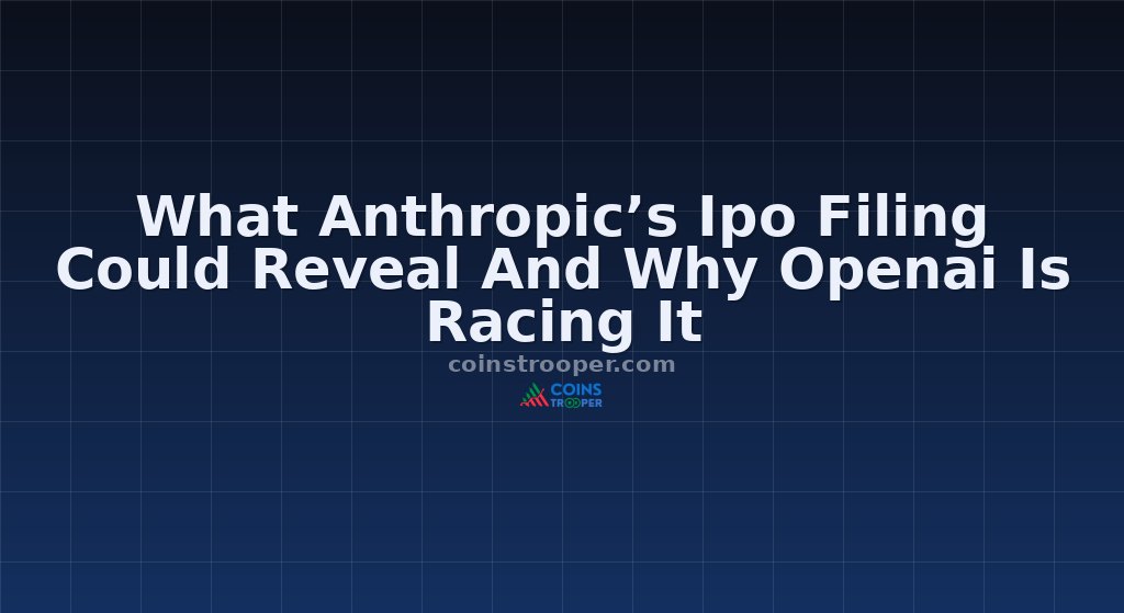 What Anthropic’s Ipo Filing Could Reveal And Why Openai Is Racing It