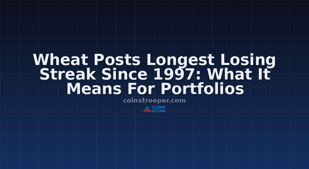 Wheat Posts Longest Losing Streak Since 1997: What It Means For Portfolios