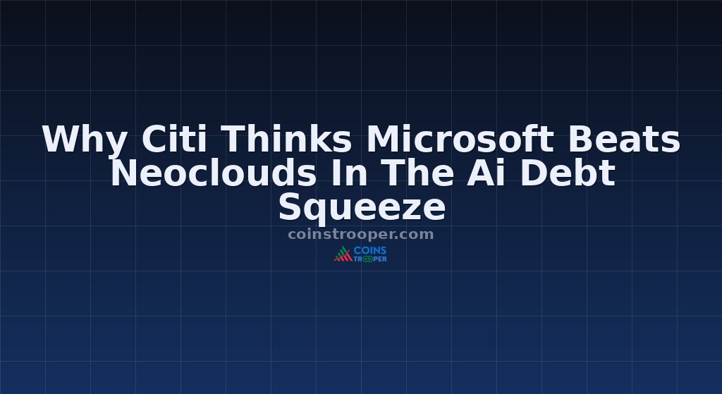 Why Citi Thinks Microsoft Beats Neoclouds In The Ai Debt Squeeze