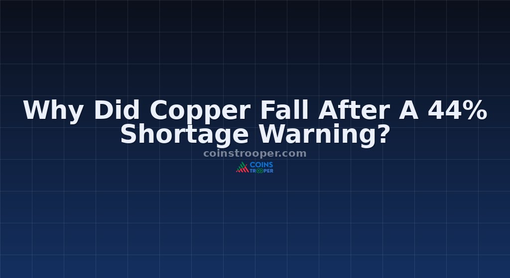 Why Did Copper Fall After A 44% Shortage Warning?