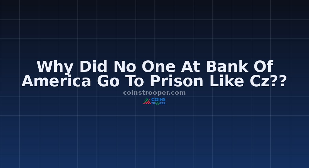 Why Did No One At Bank Of America Go To Prison Like Cz??