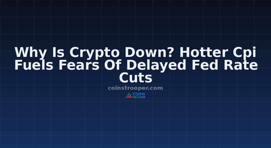 Why Is Crypto Down? Hotter Cpi Fuels Fears Of Delayed Fed Rate Cuts