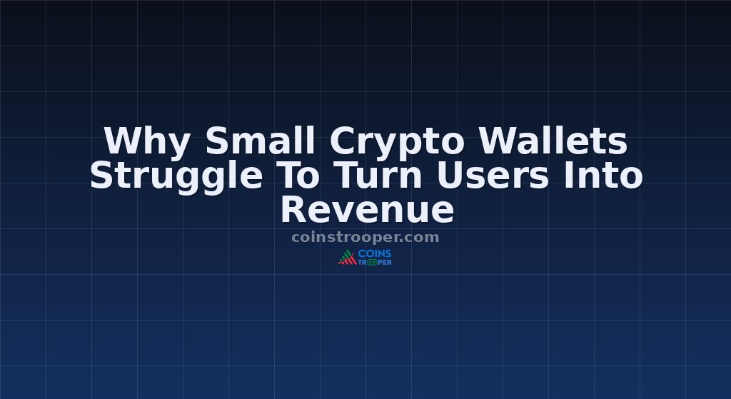 Why Small Crypto Wallets Struggle To Turn Users Into Revenue