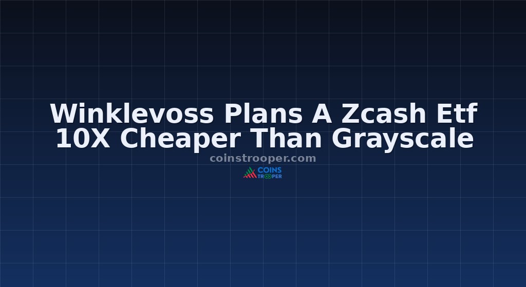 Winklevoss Plans A Zcash Etf 10X Cheaper Than Grayscale