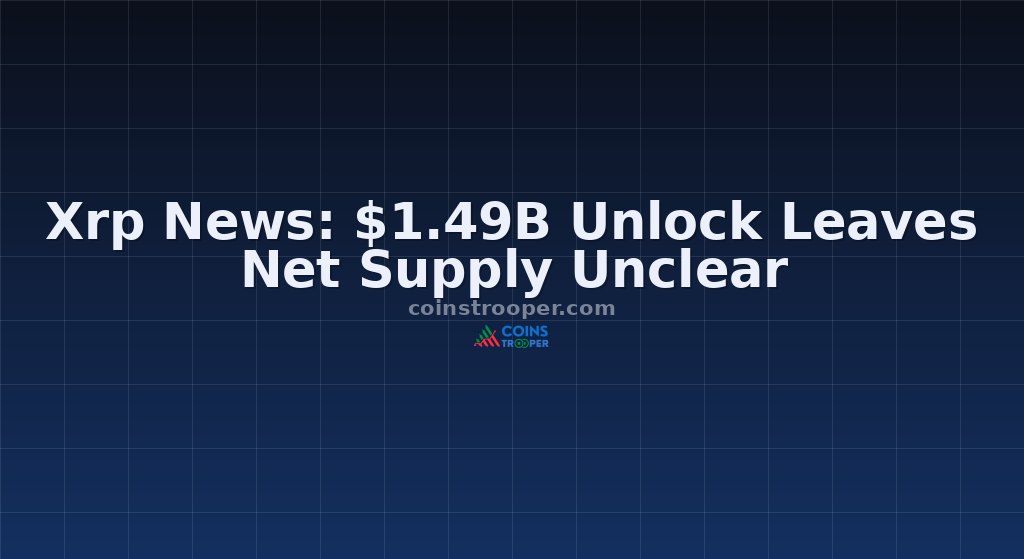 Xrp News: $1.49B Unlock Leaves Net Supply Unclear