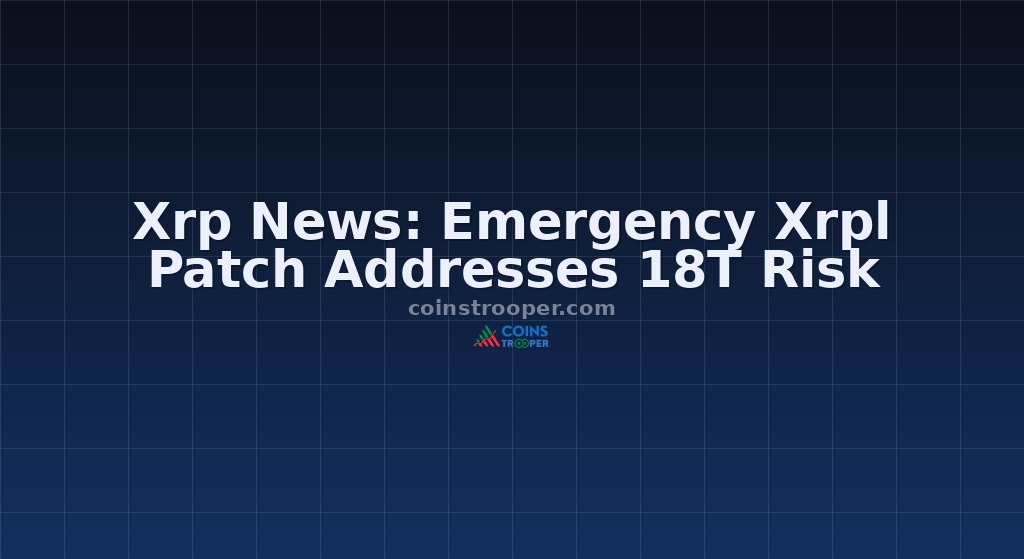 Xrp News: Emergency Xrpl Patch Addresses 18T Risk