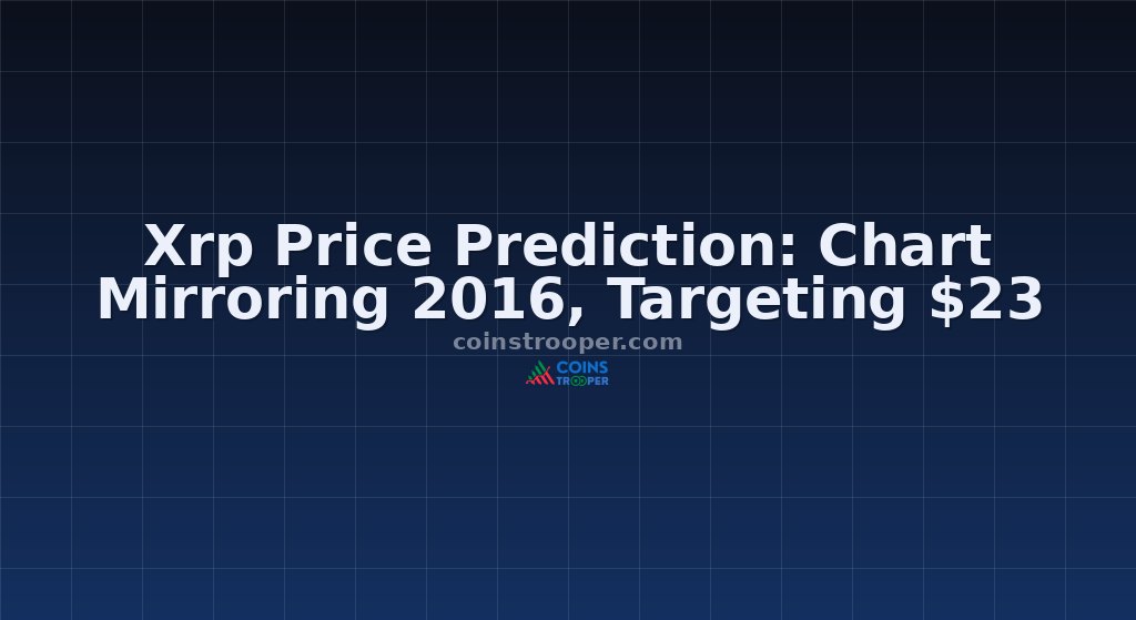 Xrp Price Prediction: Chart Mirroring 2016, Targeting $23