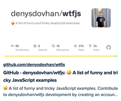 WTFJS github.com/denysdovhan/WTFJS logo